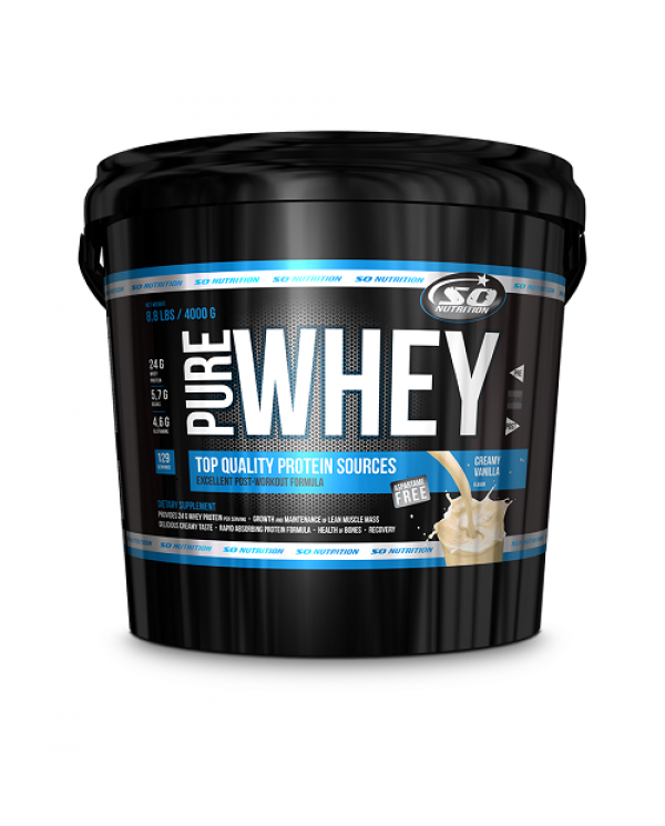 SO NUTRITION - Pure Whey 4kg + Free Samples!