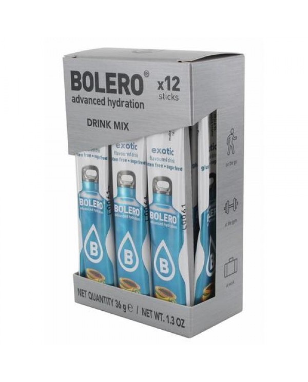 Bolero – Advanced Hydration Sugar Free Flavoured Sticks Drink Mix 36g  (12 x 3g)