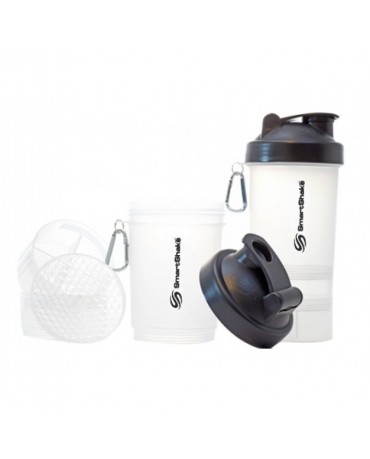SmartShake - 550ml + 2 added compartments - CLEAR